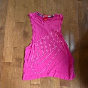 Nike Pink Muscle Tee with Cut Out Design